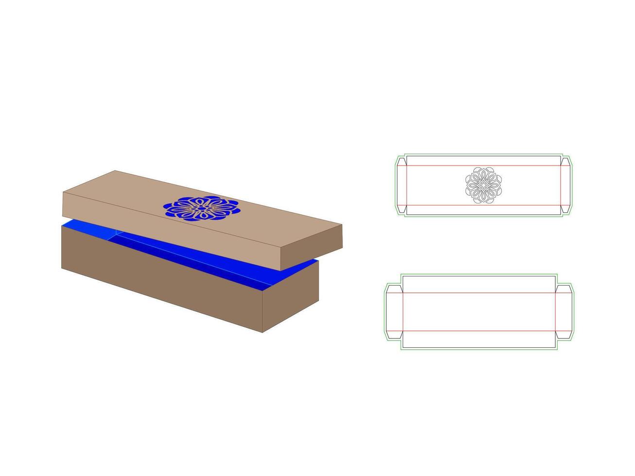 Packaging Design Toy Box, Gift Box Dieline Template vector