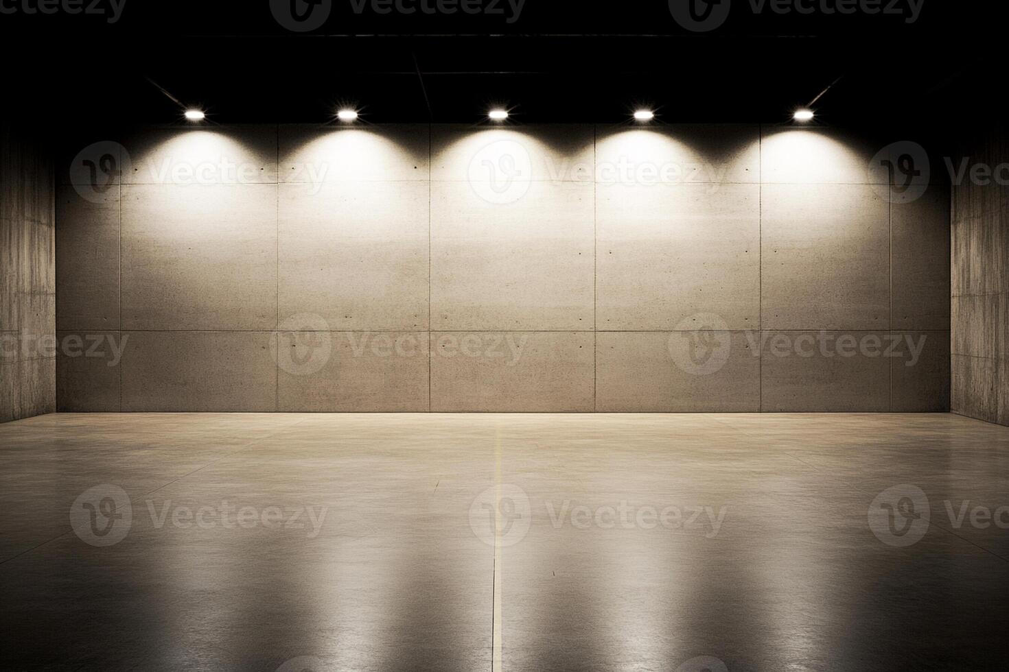 Empty room with concrete walls and floor photo