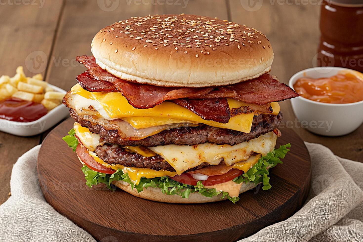 A large hamburger photo