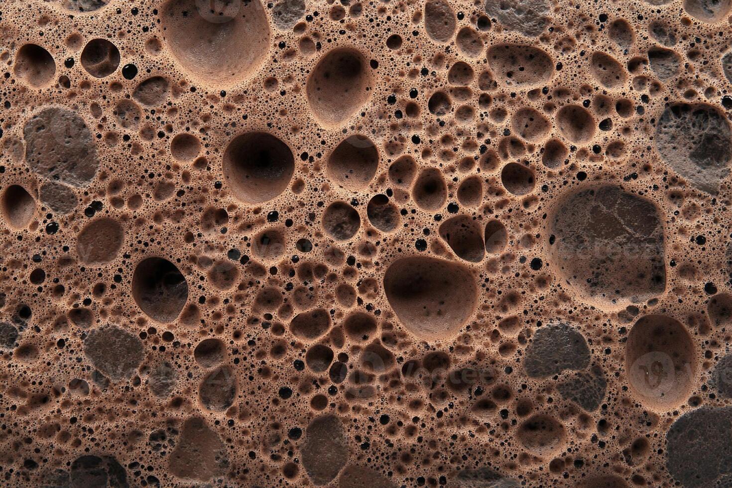 A close up of a brown surface with holes photo