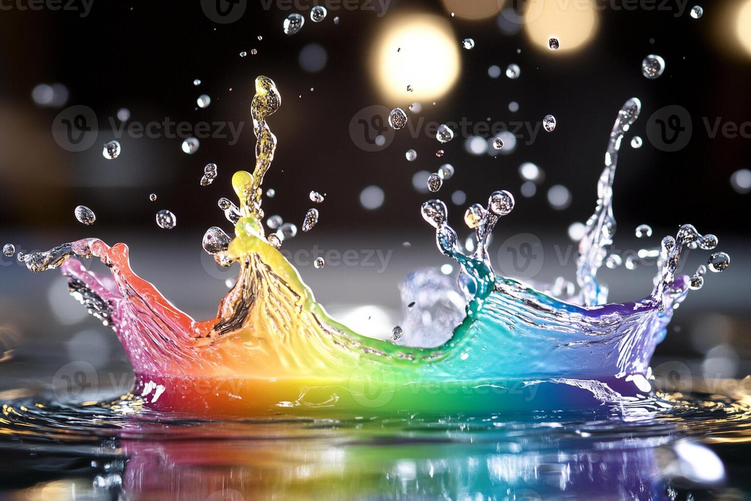 Rainbow splash watercolor splash crown photo
