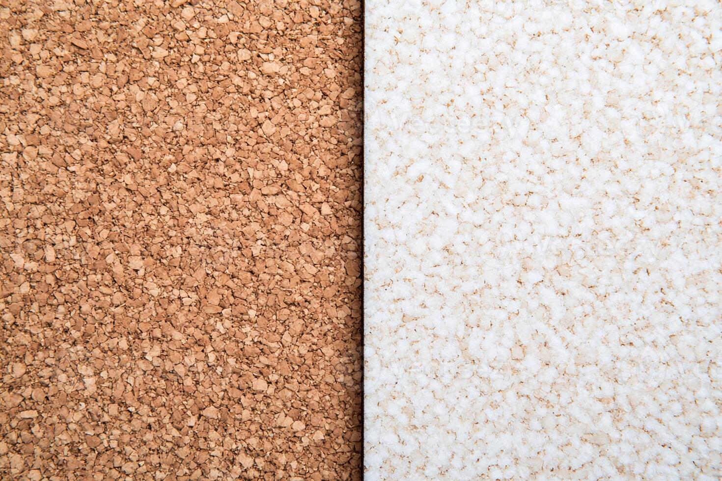 Two different types of carpeting photo