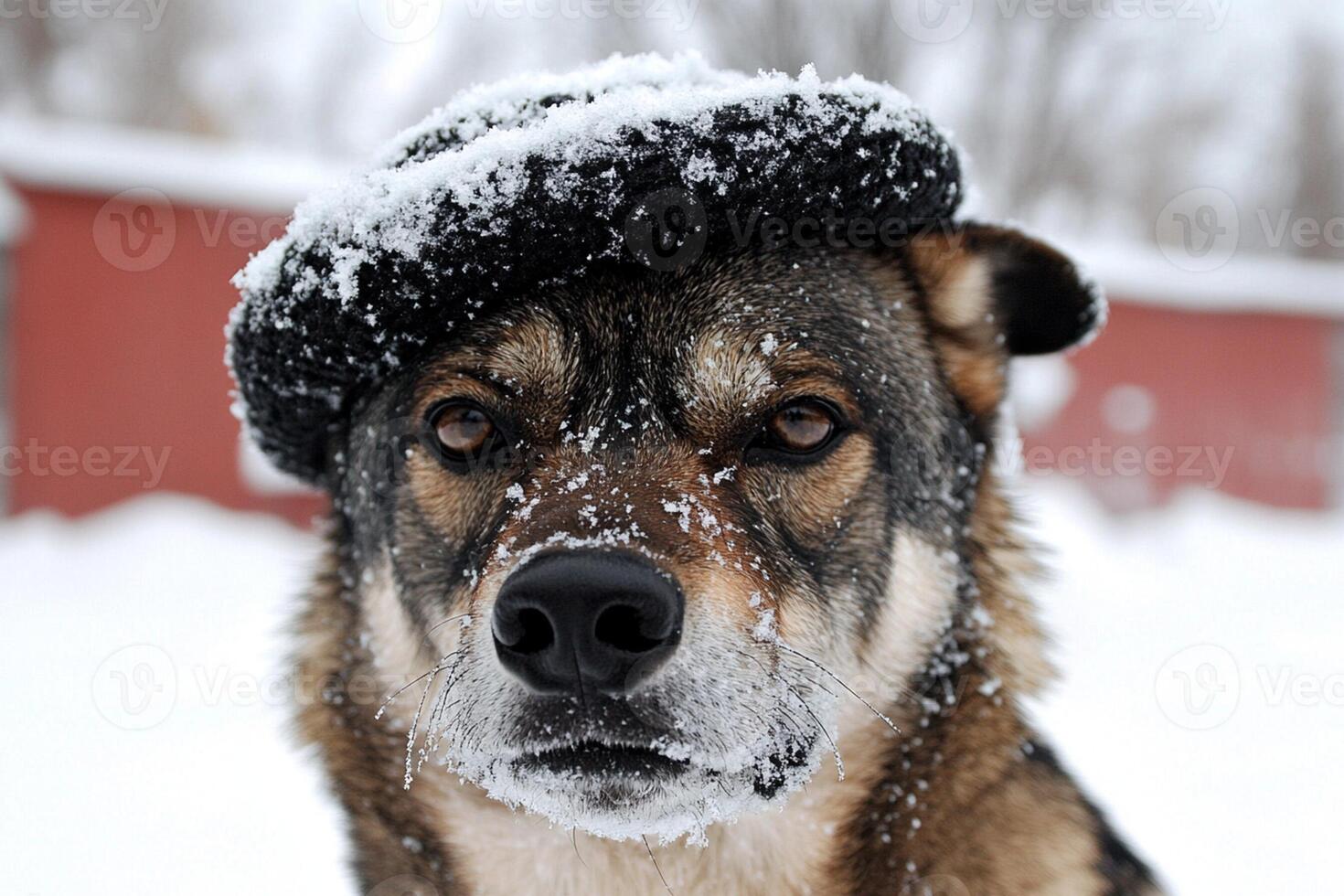 A dog with a hat on photo