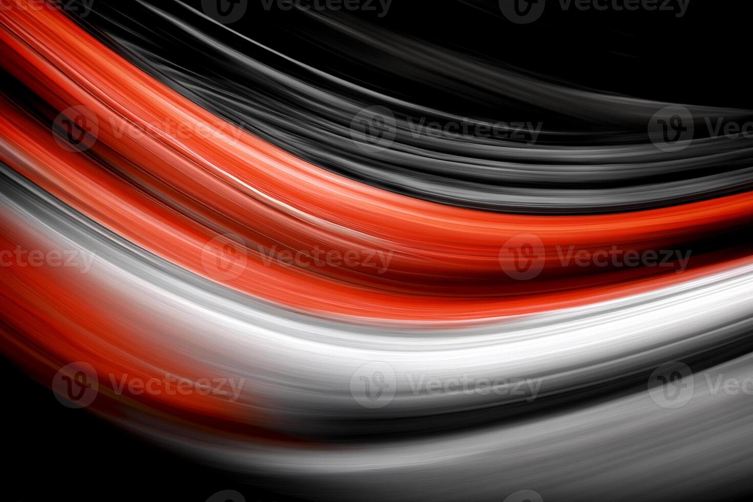 Abstract red white and black waves photo