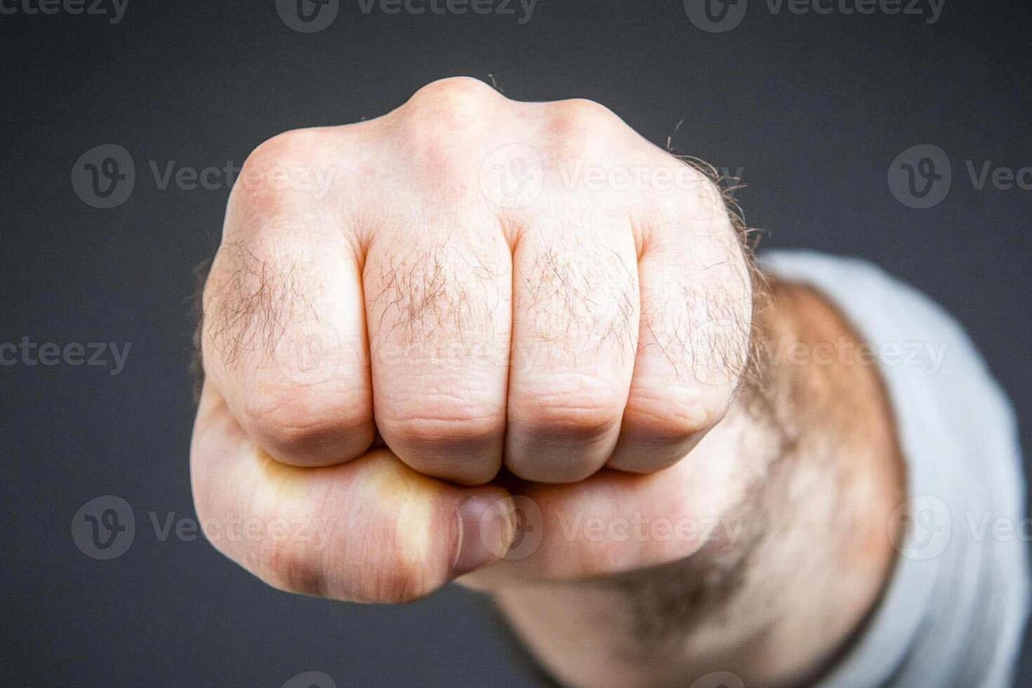 A close up of a man's fist photo