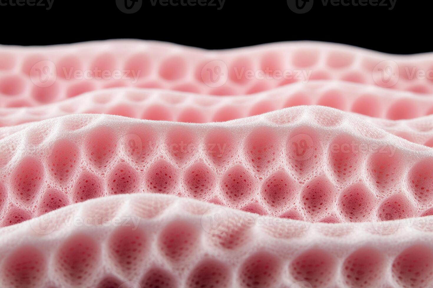 A close up of a pink foam pillow photo