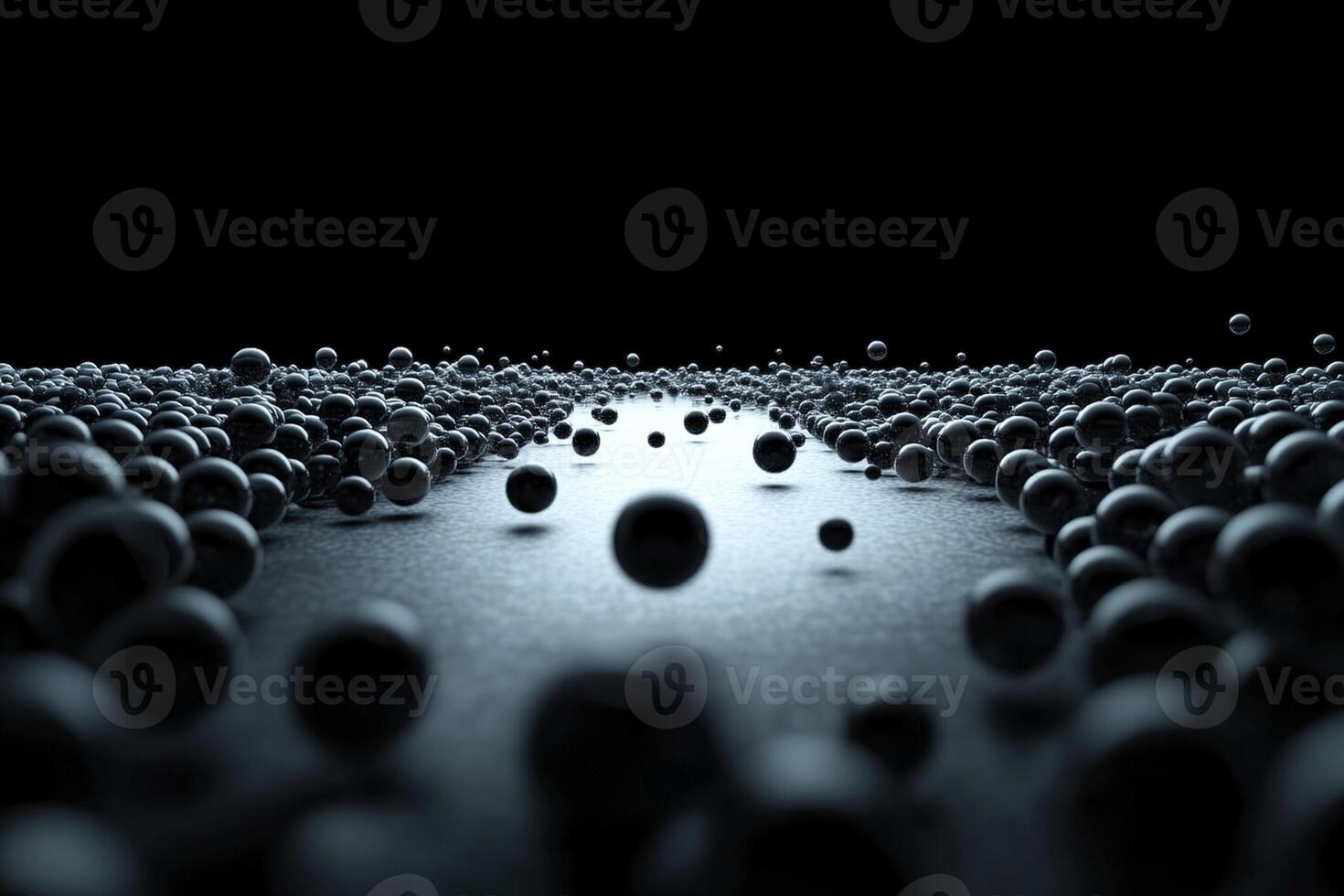 A black and white image of a black and white ball photo