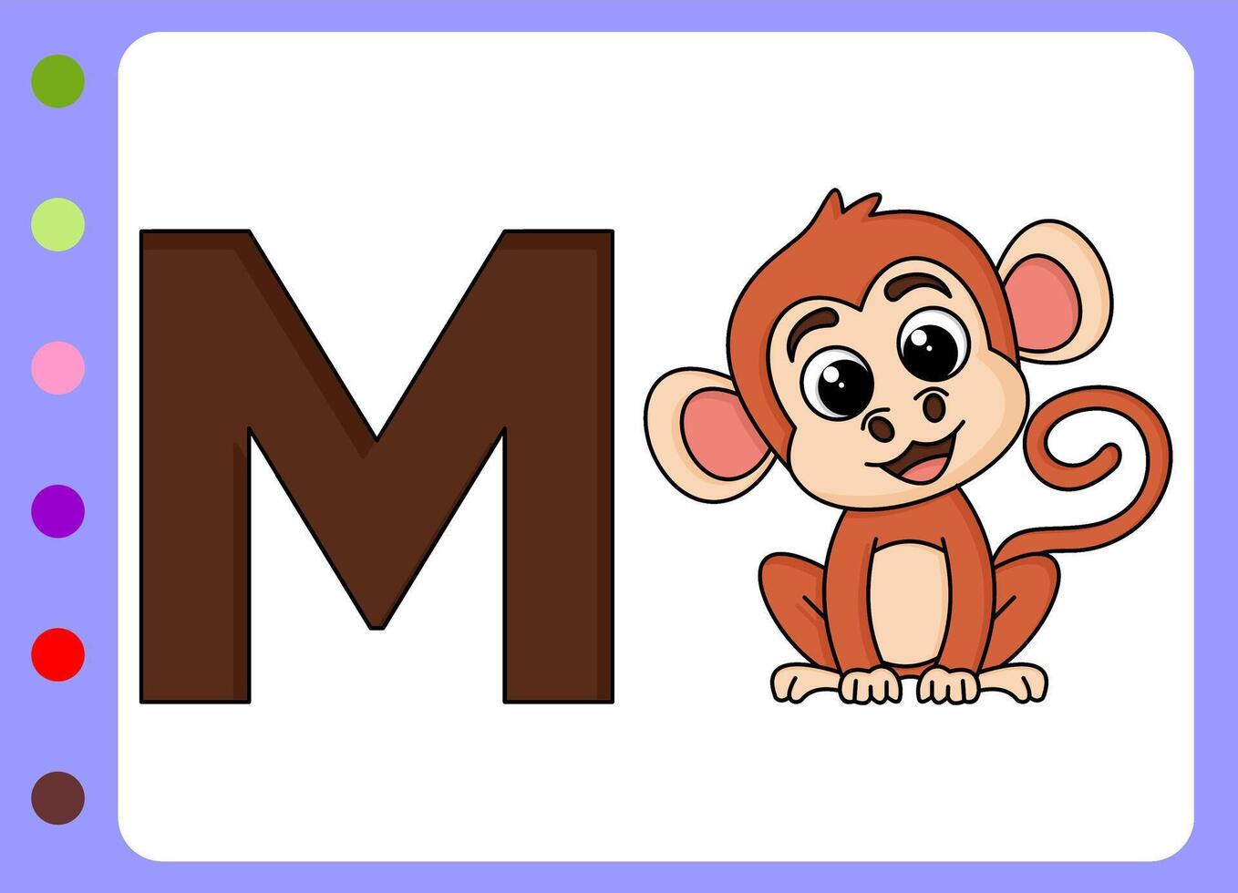 Cute little monkey cartoon illustration. cartoon lion illustration vector