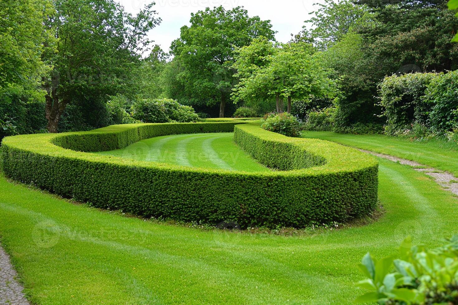 A circular garden photo