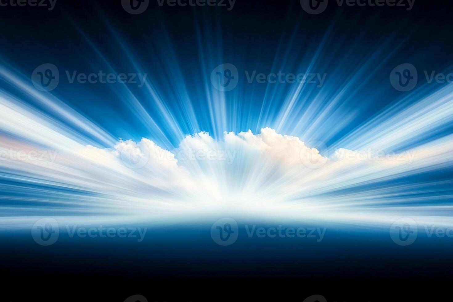 A bright light shining through clouds photo