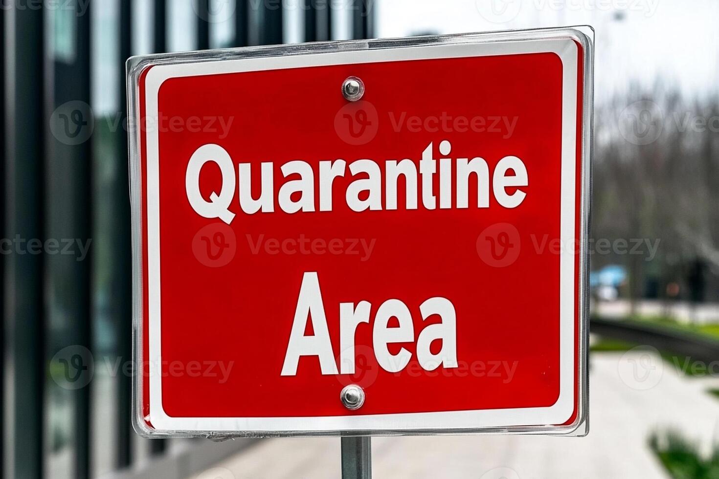 Quarantine area sign photo