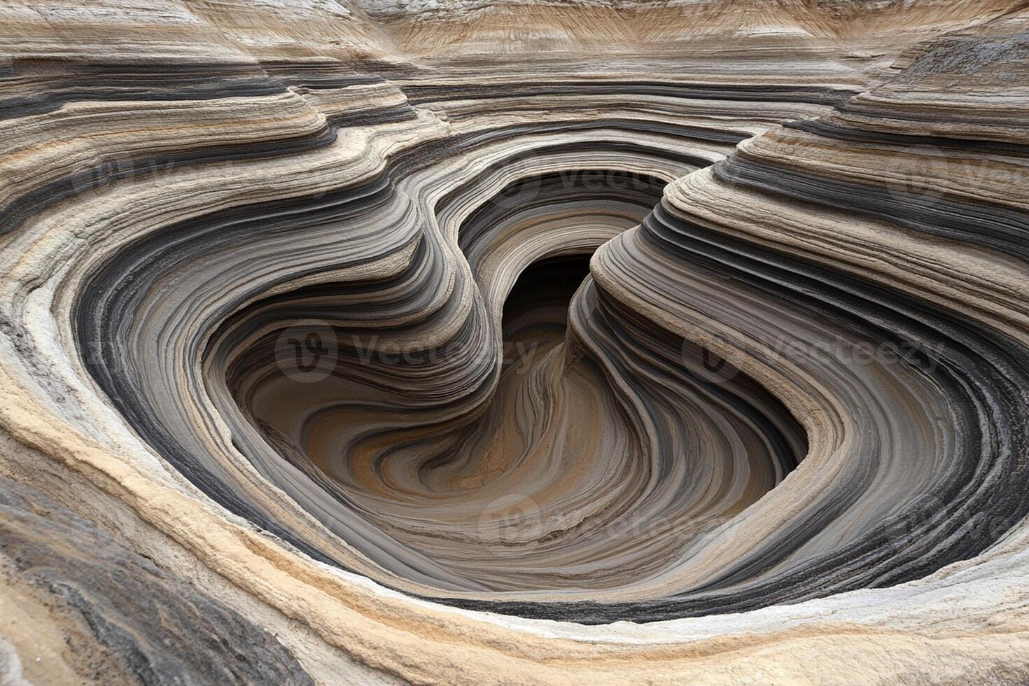 A large rock formation with a heart shape in it photo