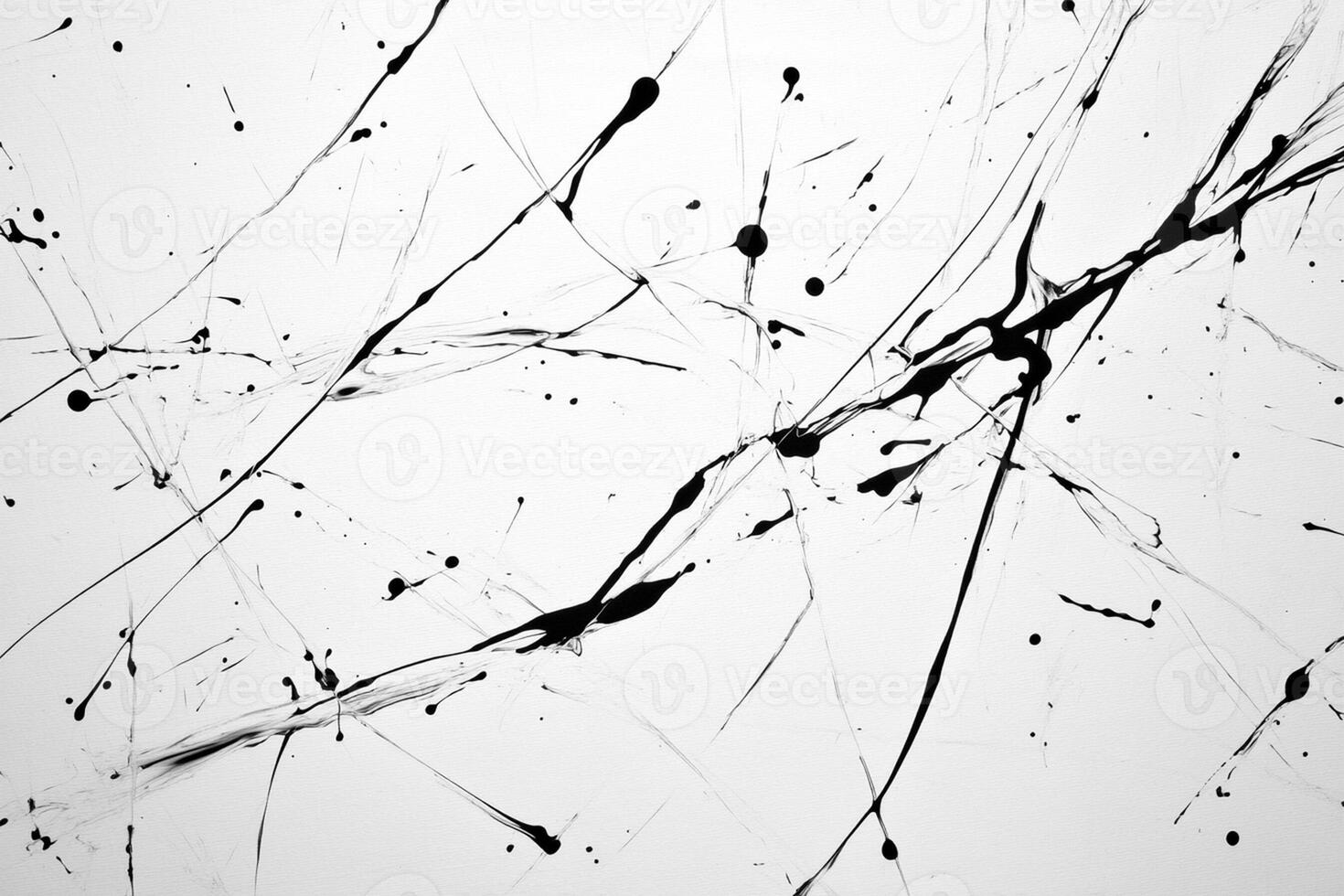 A black and white image of a painting with splatters photo