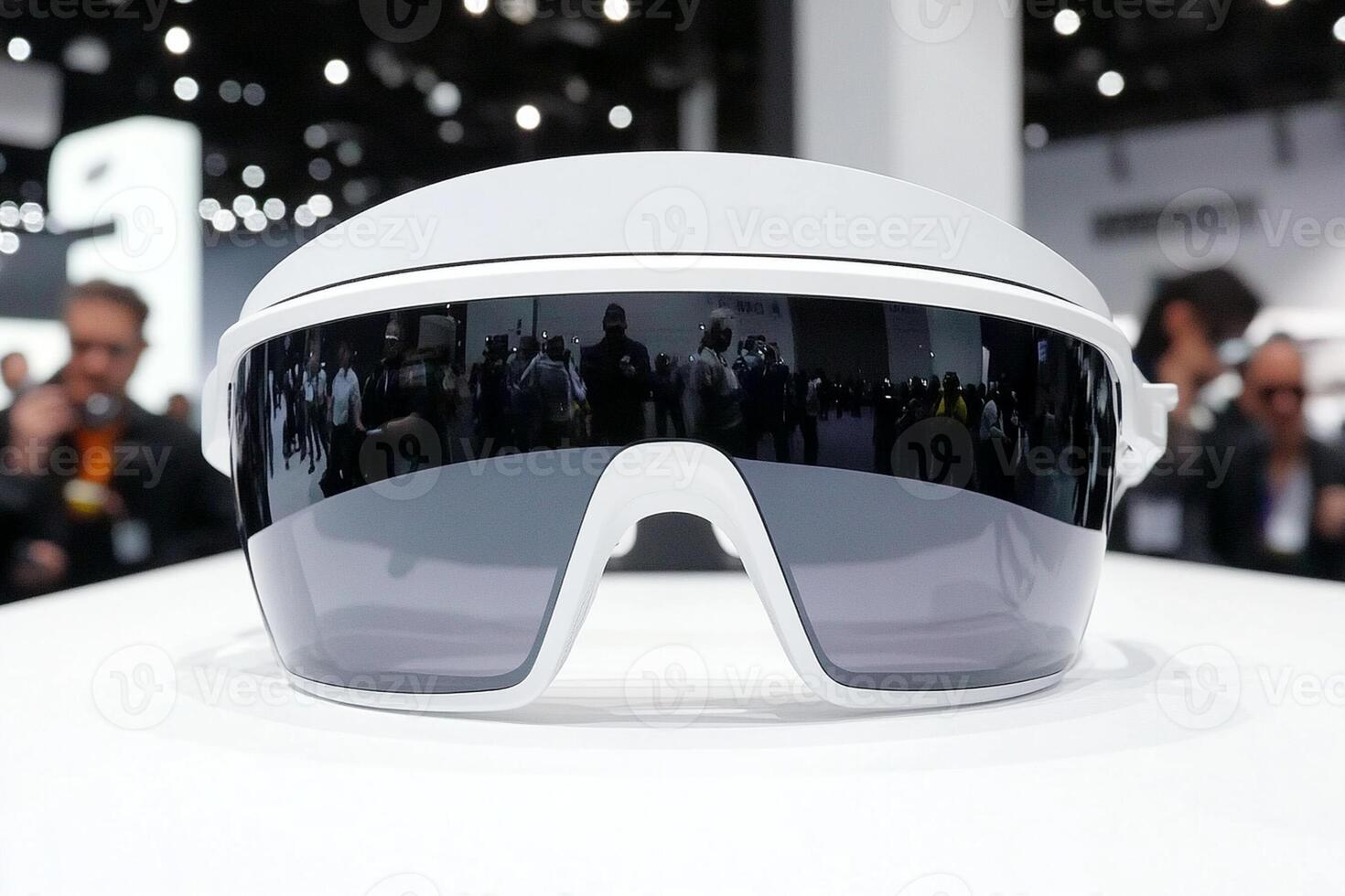 A pair of glasses with a mirror on the side photo