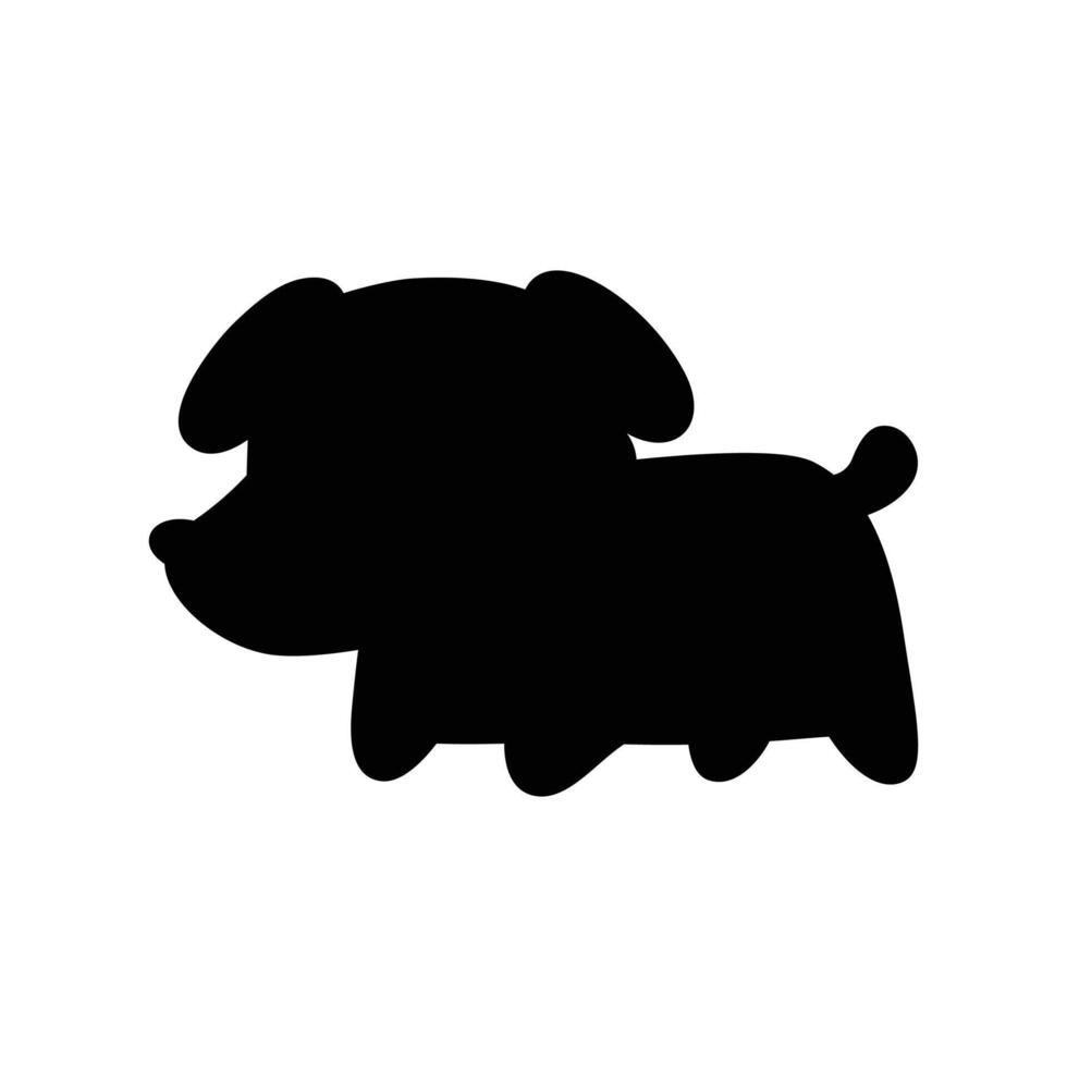 dog icon puppy logo pet cartoon character silhouette doodle symbol illustration isolated design vector