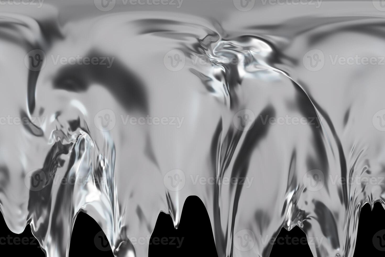 Dynamic chrome shapes flow seamlessly across a dark backdrop, showcasing a mesmerizing interplay of light and shadows, illustrating modern abstract art and creativity photo