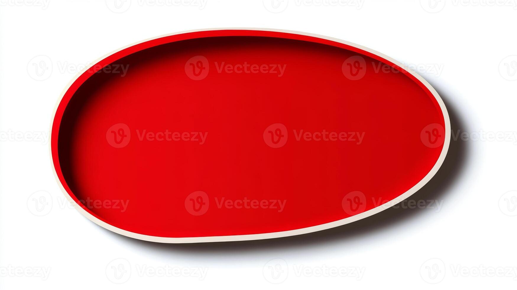 A blank paper speech bubble sticker isolated on a white background for versatile communication and creative designs photo