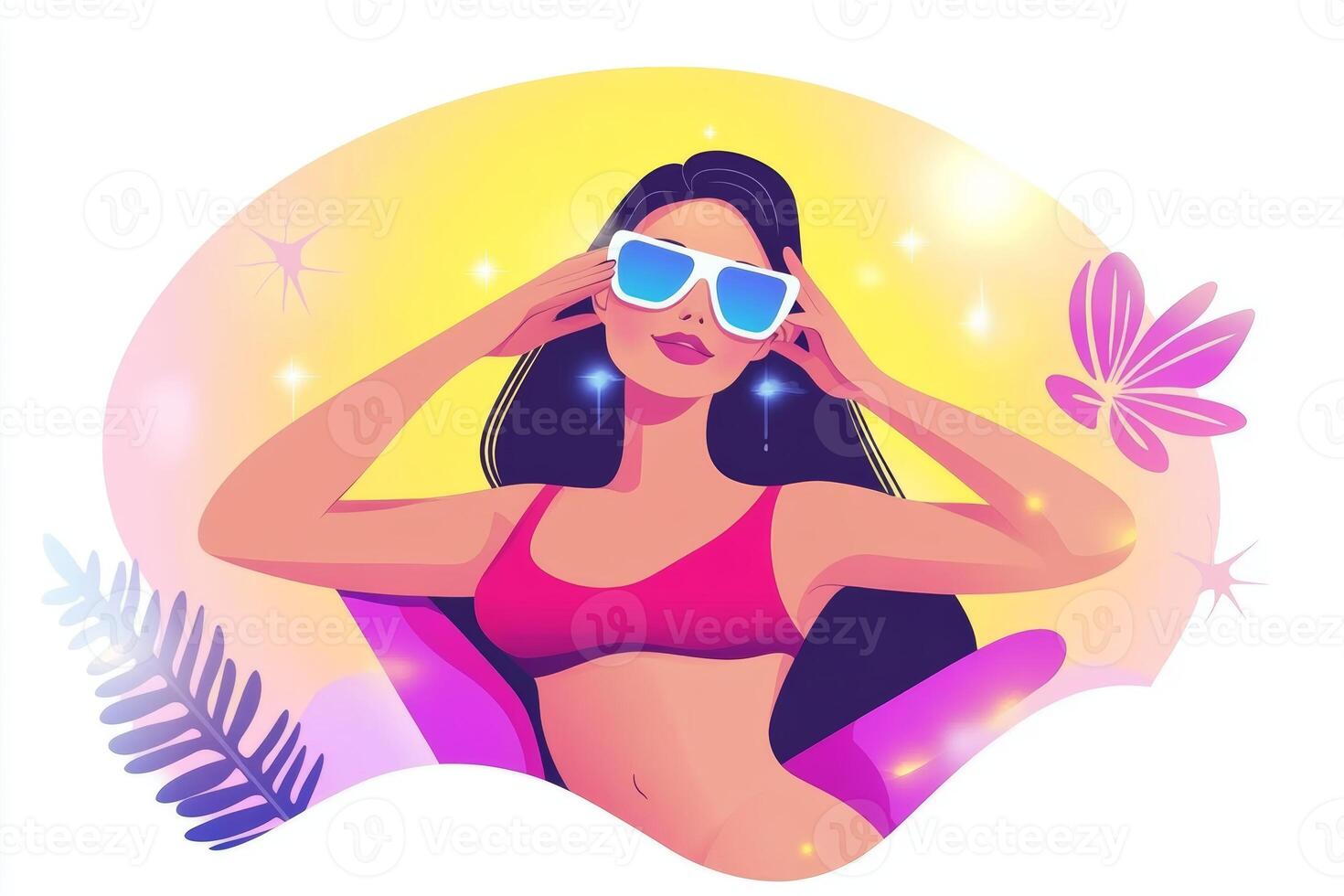 Cosmetologist performing diode laser hair removal on a woman's armpits for smooth skin in a beauty clinic photo