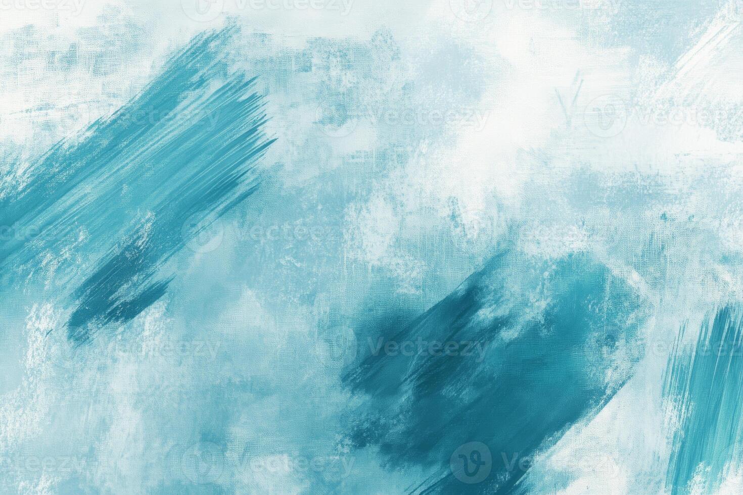 Aqua abstract brush strokes on a light canvas creating textured patterns in an artistic display photo