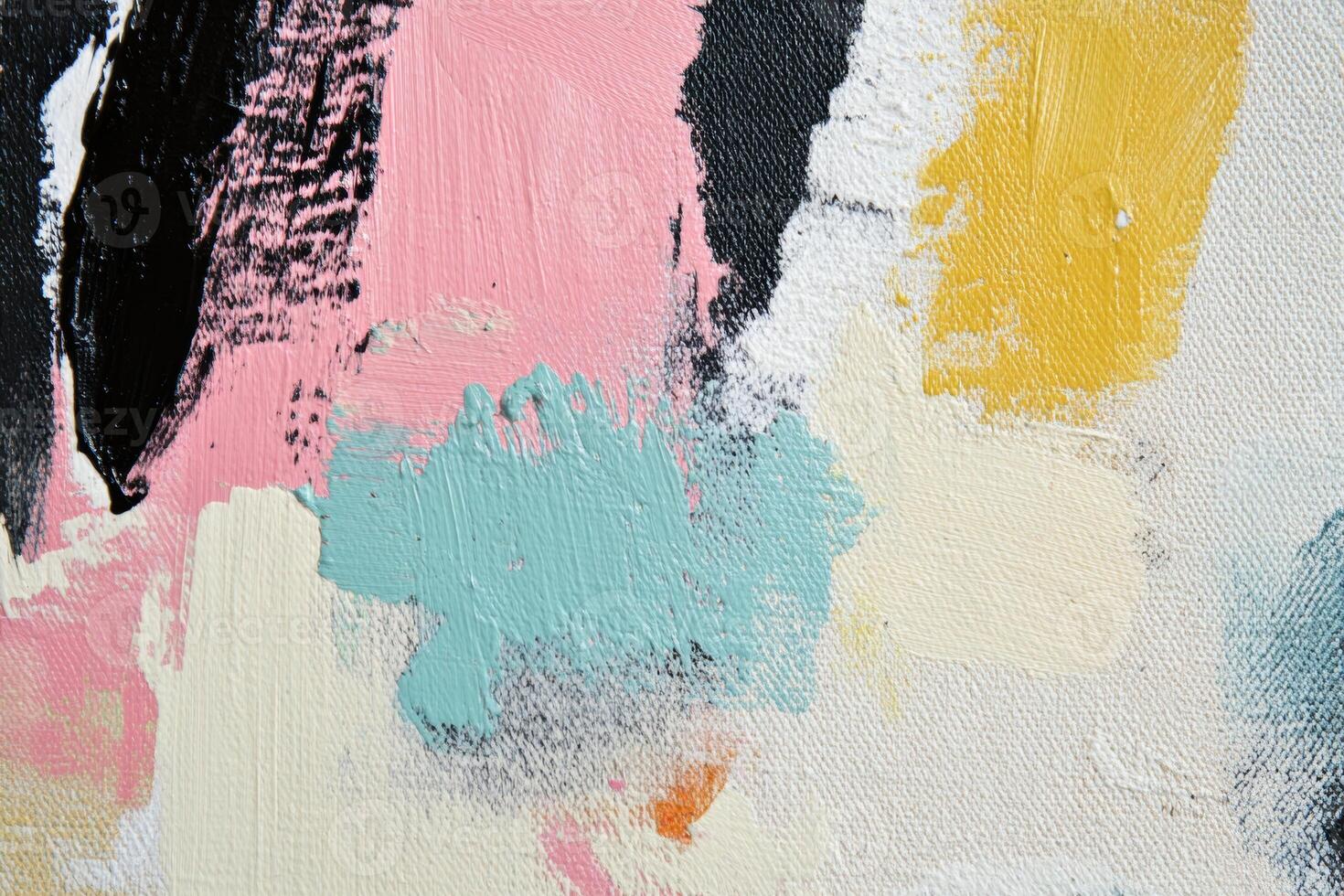 Abstract aqua brush marks with oil texture on a light canvas, showcasing vibrant colors and dynamic strokes in a contemporary artistic expression photo