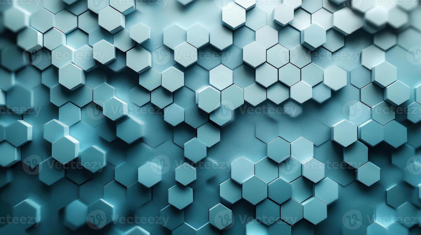 Abstract blue hexagon pattern background photo