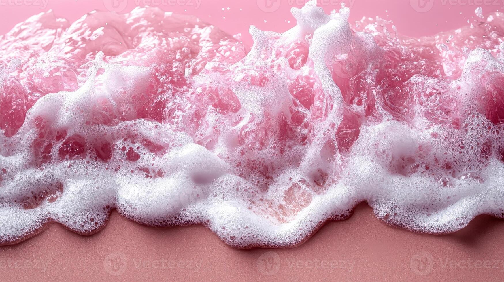 Pink wave foam texture, beach background, summer, abstract photo