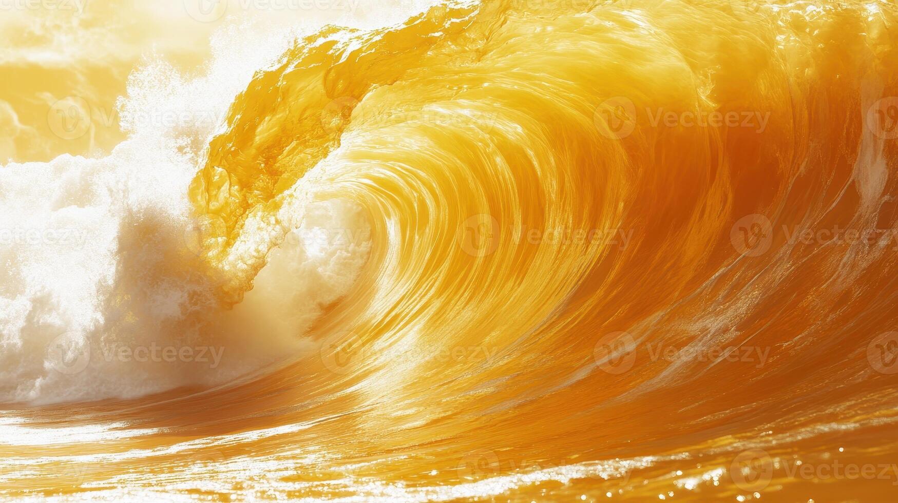 Golden sunset wave crashing ocean background photo