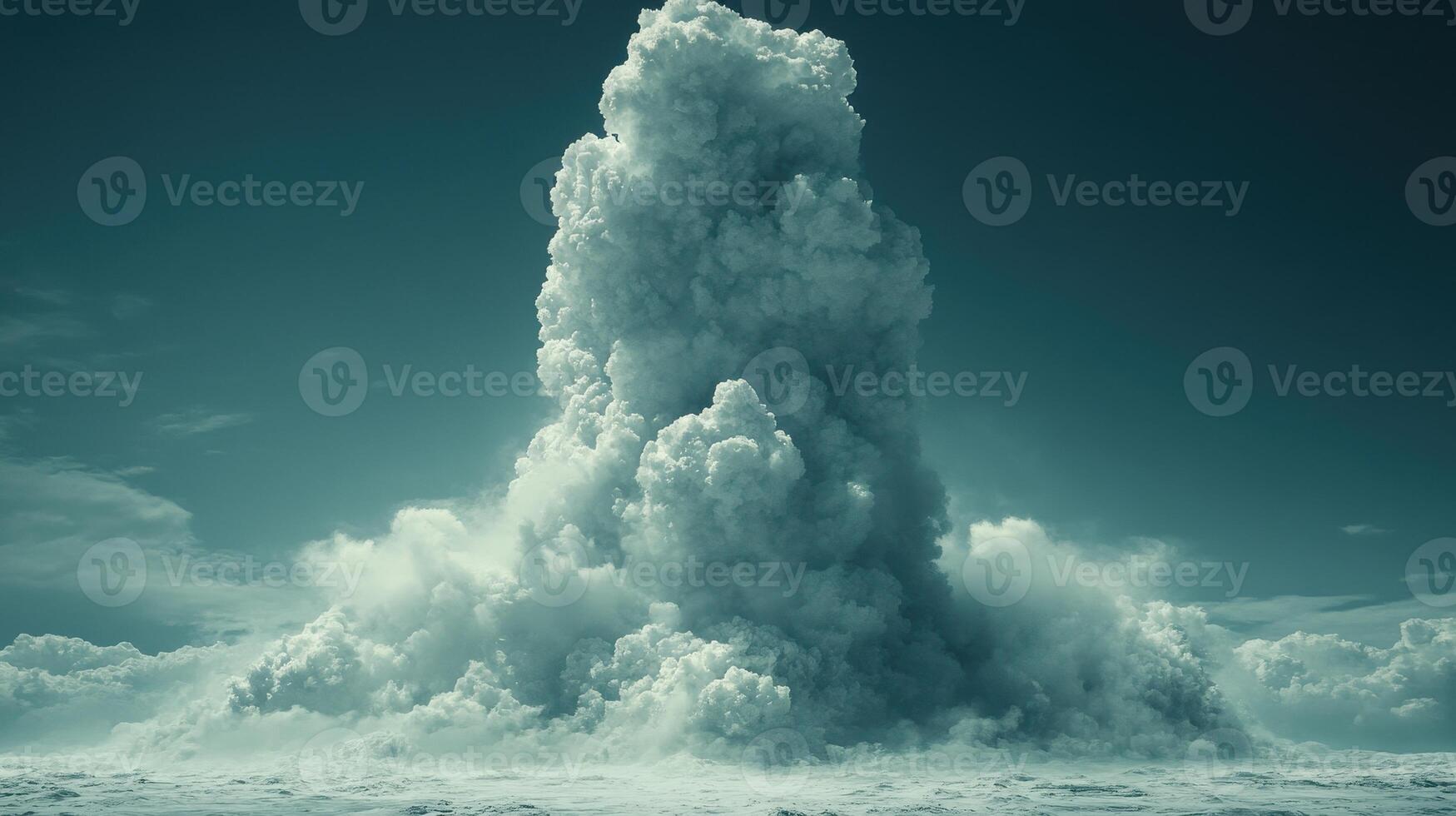 Massive ocean cloud eruption apocalyptic sky photo