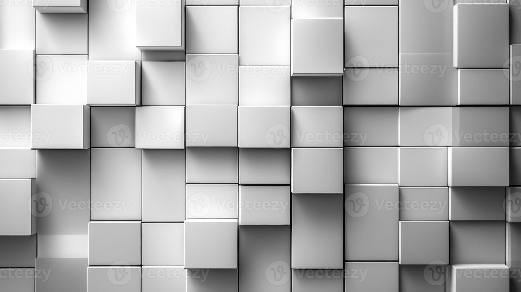 Abstract white cube texture, 3D geometric background, design element photo