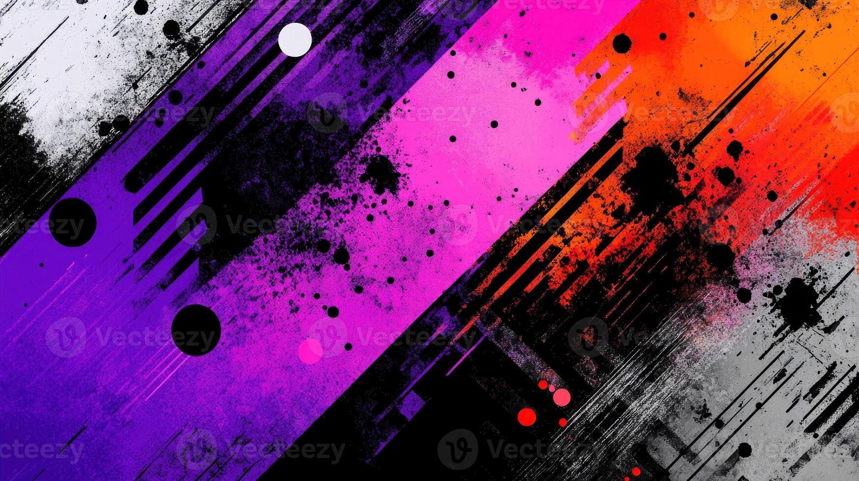 Abstract colorful diagonal stripes, grunge texture background, design element photo