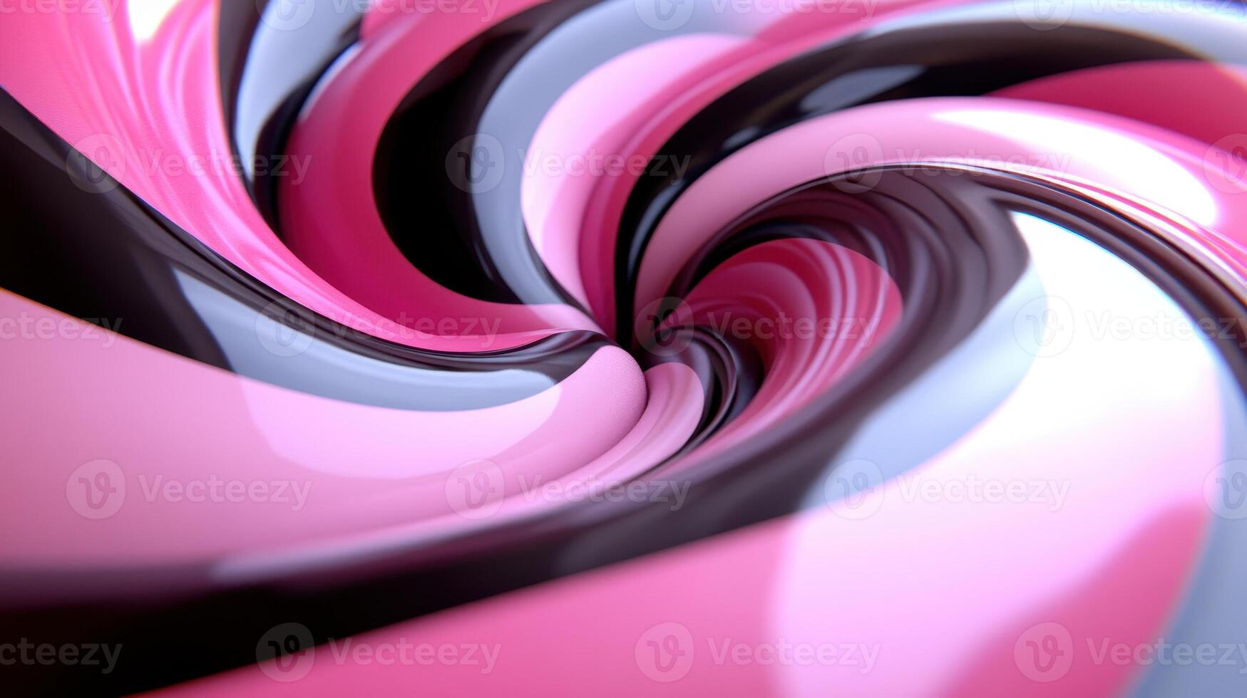 Abstract swirling pink, white, and black pattern, digital art, background photo