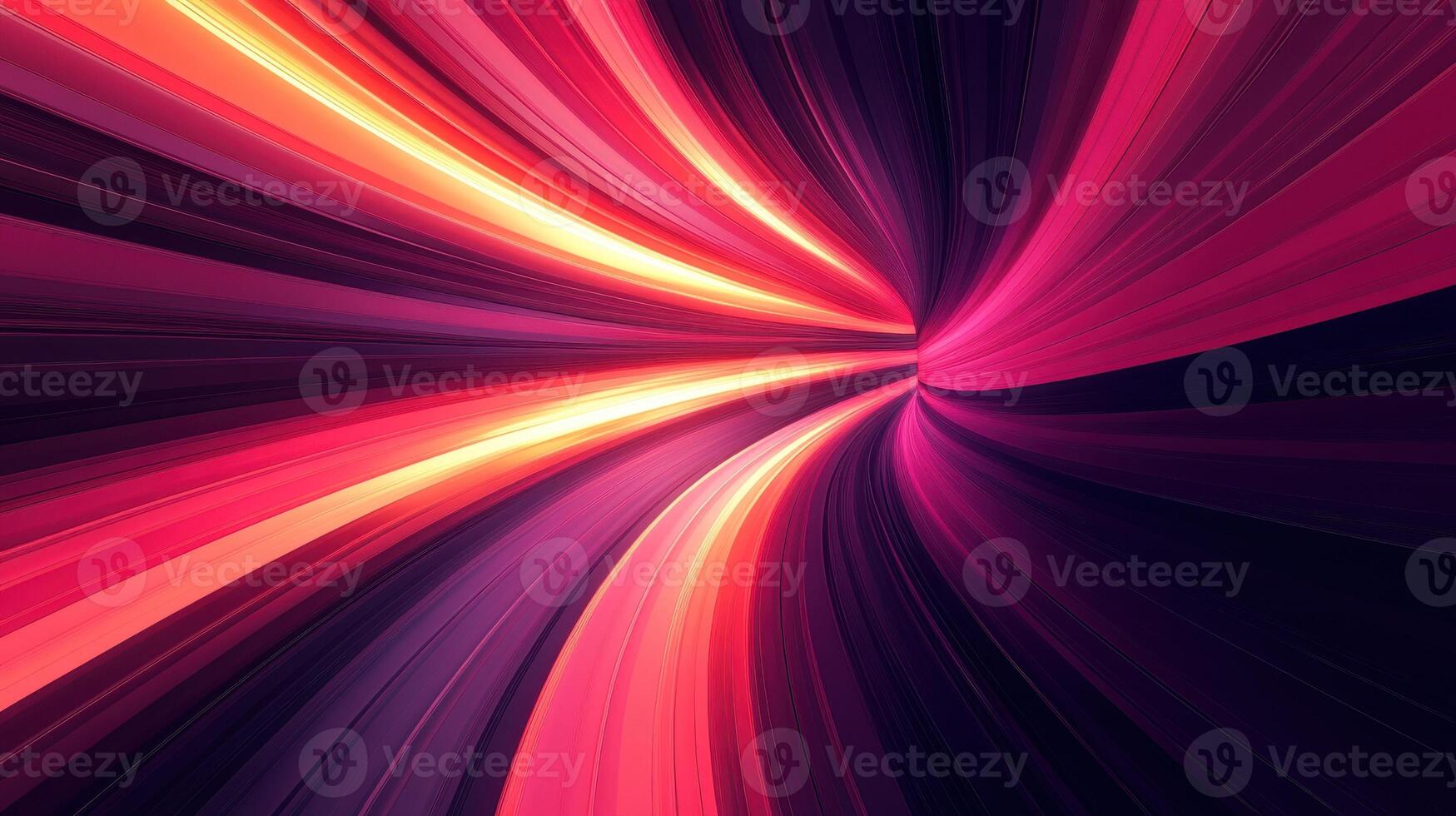 Abstract speed tunnel, light streaks, vibrant colors, futuristic background, tech design photo