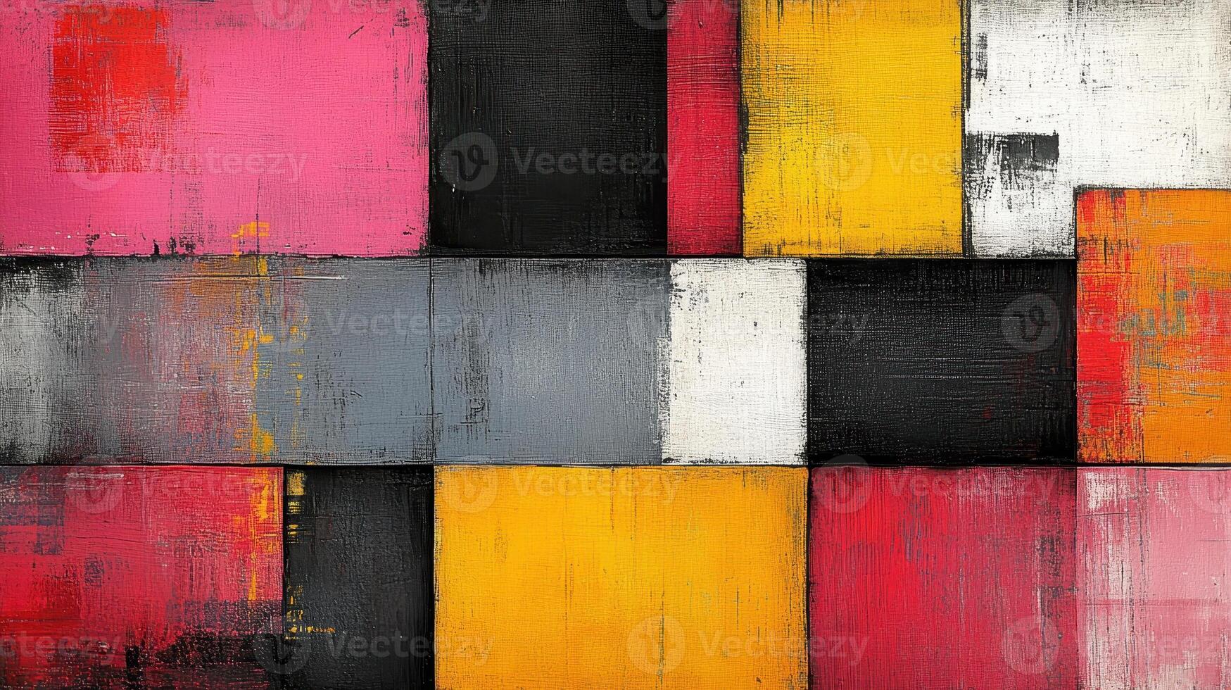 Abstract colorful geometric art canvas, modern textured painting, home decor photo