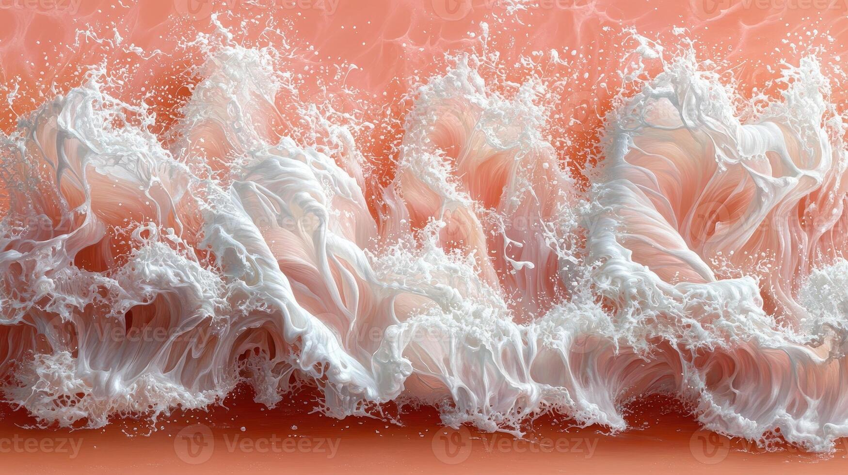 Abstract coral waves, ocean texture, background design photo