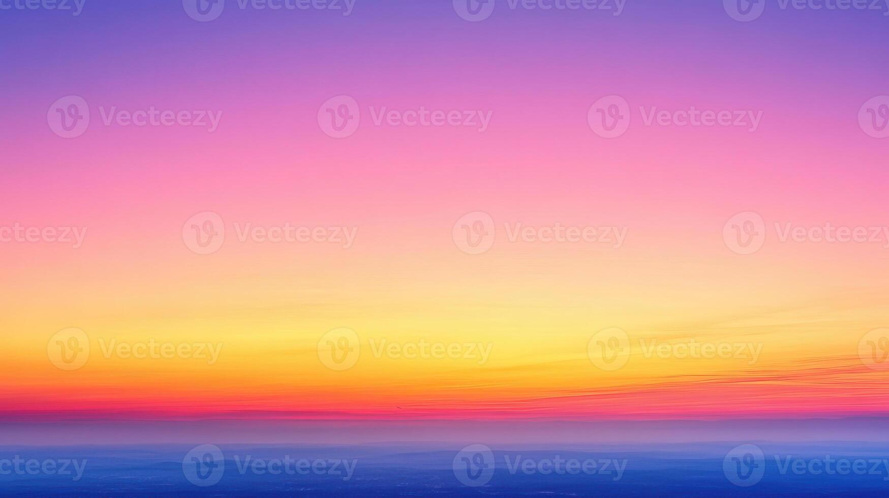 Vibrant sunset over calm ocean serene landscape, background ideal for design photo