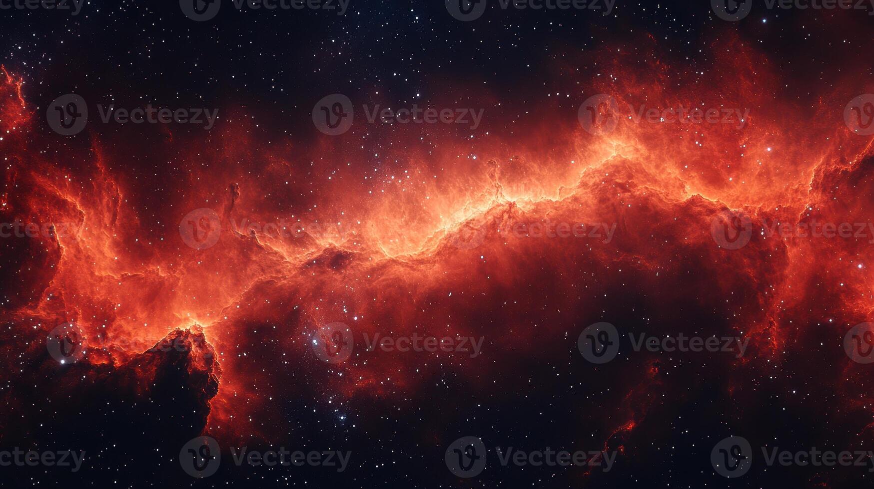 Fiery Nebula Cosmic Cloud Space Background Astronomy photo