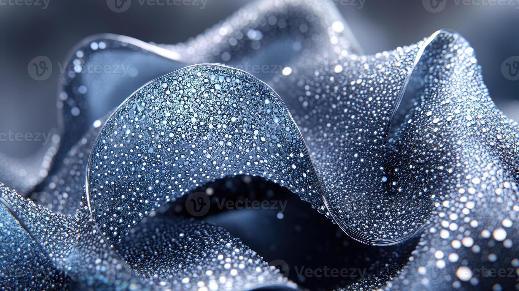 Dew-Covered Fabric Drape, Abstract Texture, Dark Background, Design Element photo
