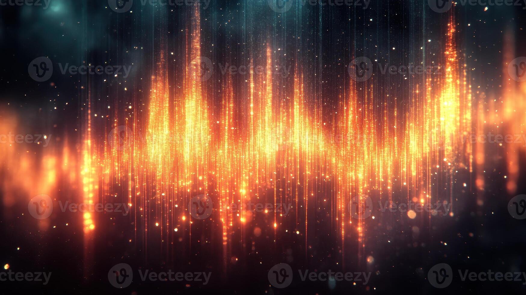 Abstract fiery energy wave, dark background, cosmic dust, visual effects, design photo