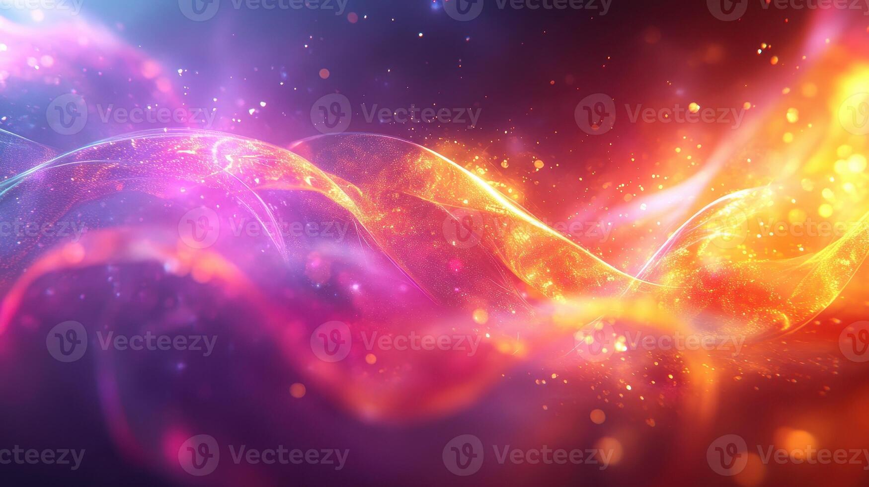 Abstract energy waves, vibrant colors, cosmic background, design element photo