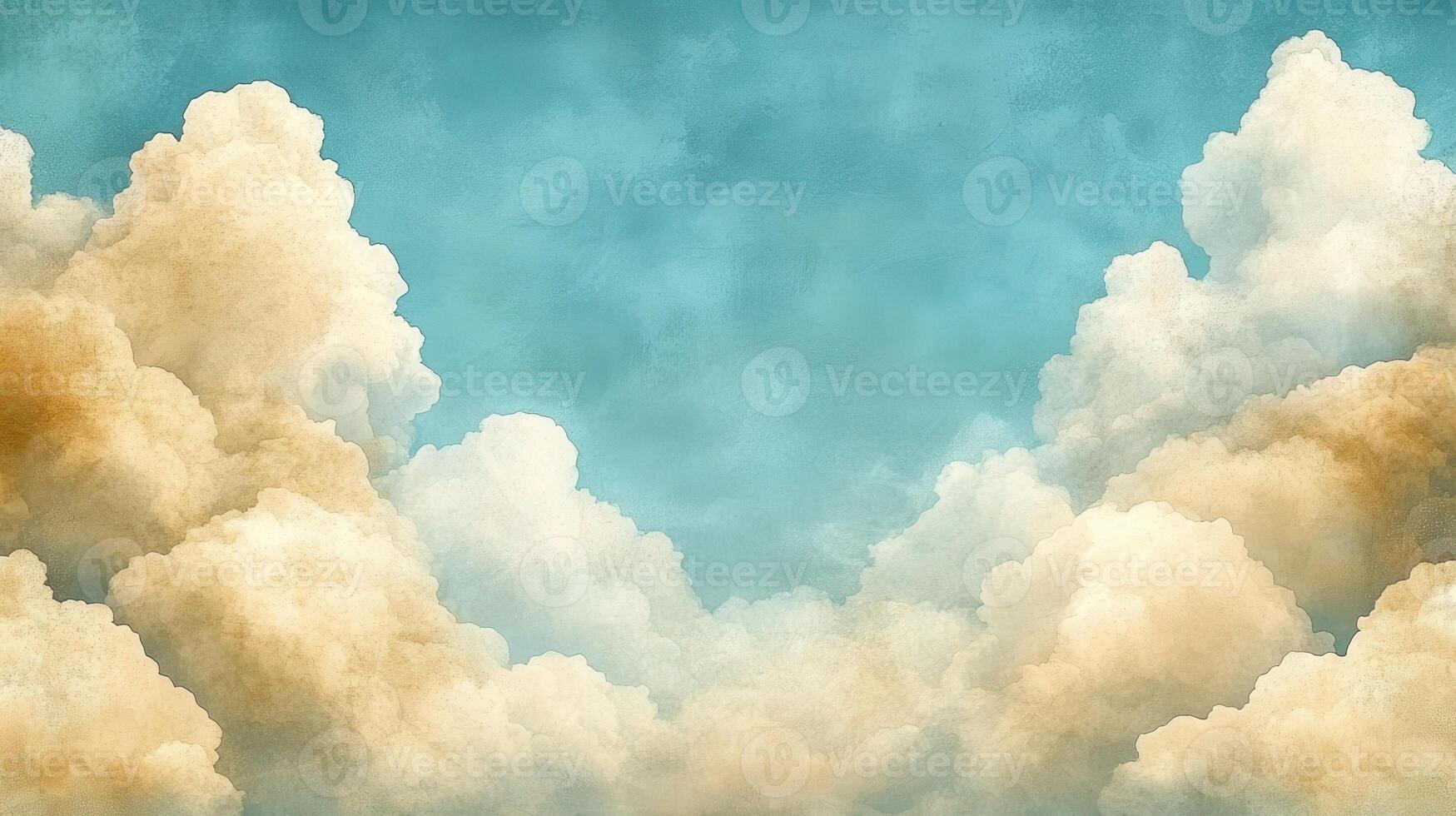 Creamy cloudscape, bright sky, atmospheric, dreamy, background for design photo