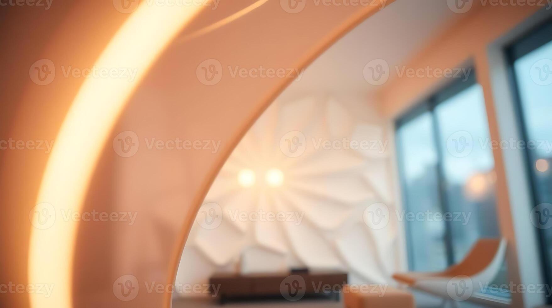 Modern interior design with architectural details and stylish furniture in a bright space photo
