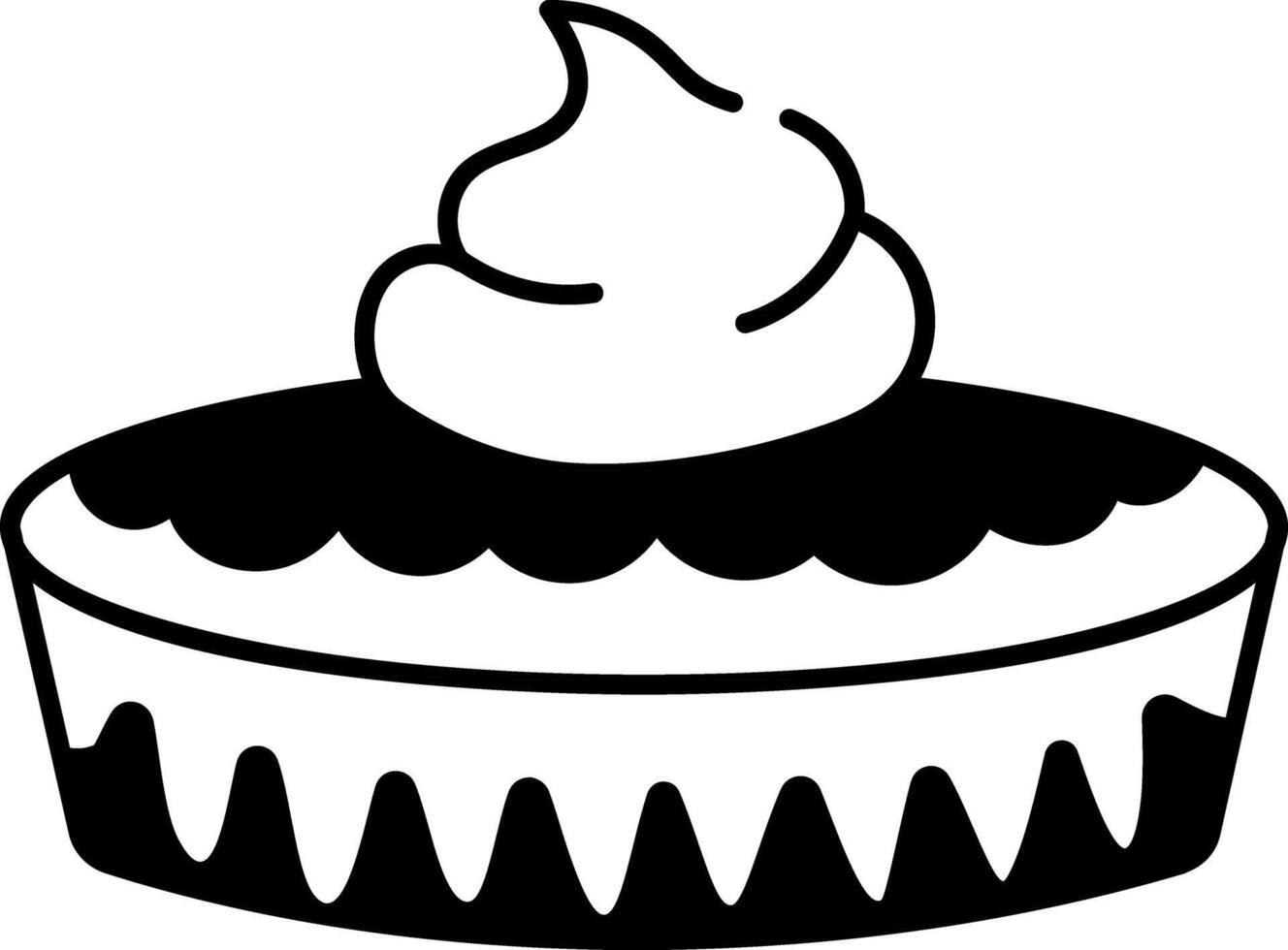Drawing style icon depicting pumpkin pie vector