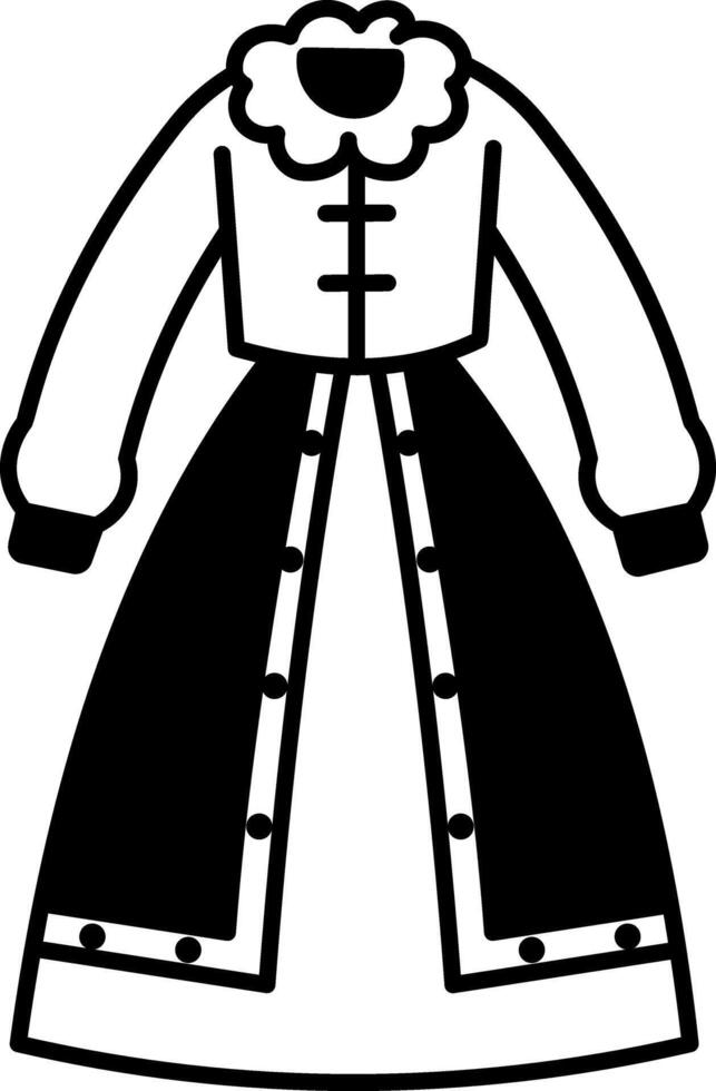 An icon of pilgrim dress in drawing style vector