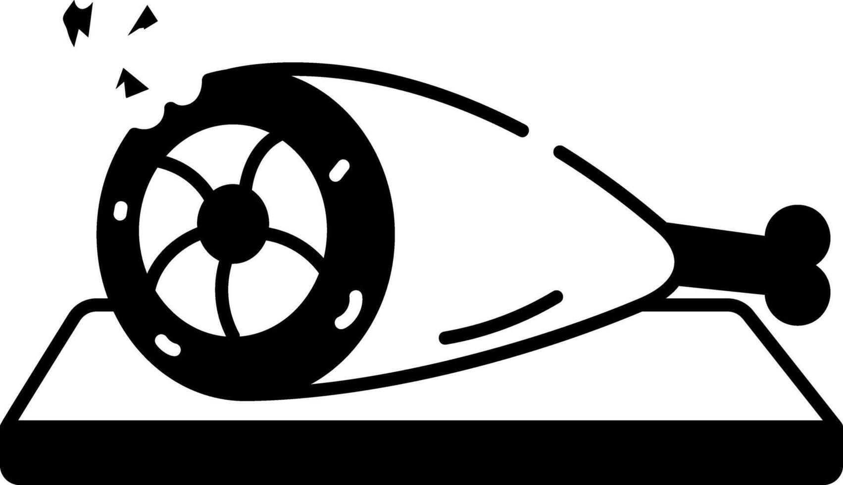 Drawing style icon depicting smoked meat piece vector