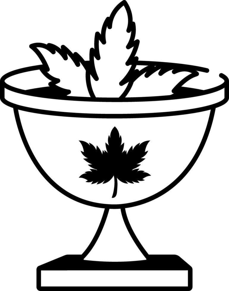 A hand drawn style icon of a cannabis drink vector
