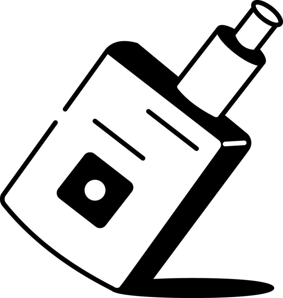 A doodle style icon of a weed vaporizer vector