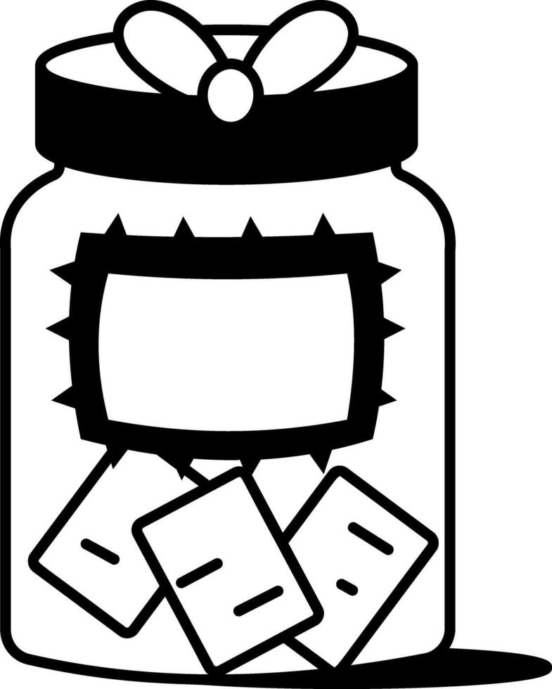 An icon of wishes jar designed in hand drawn style vector