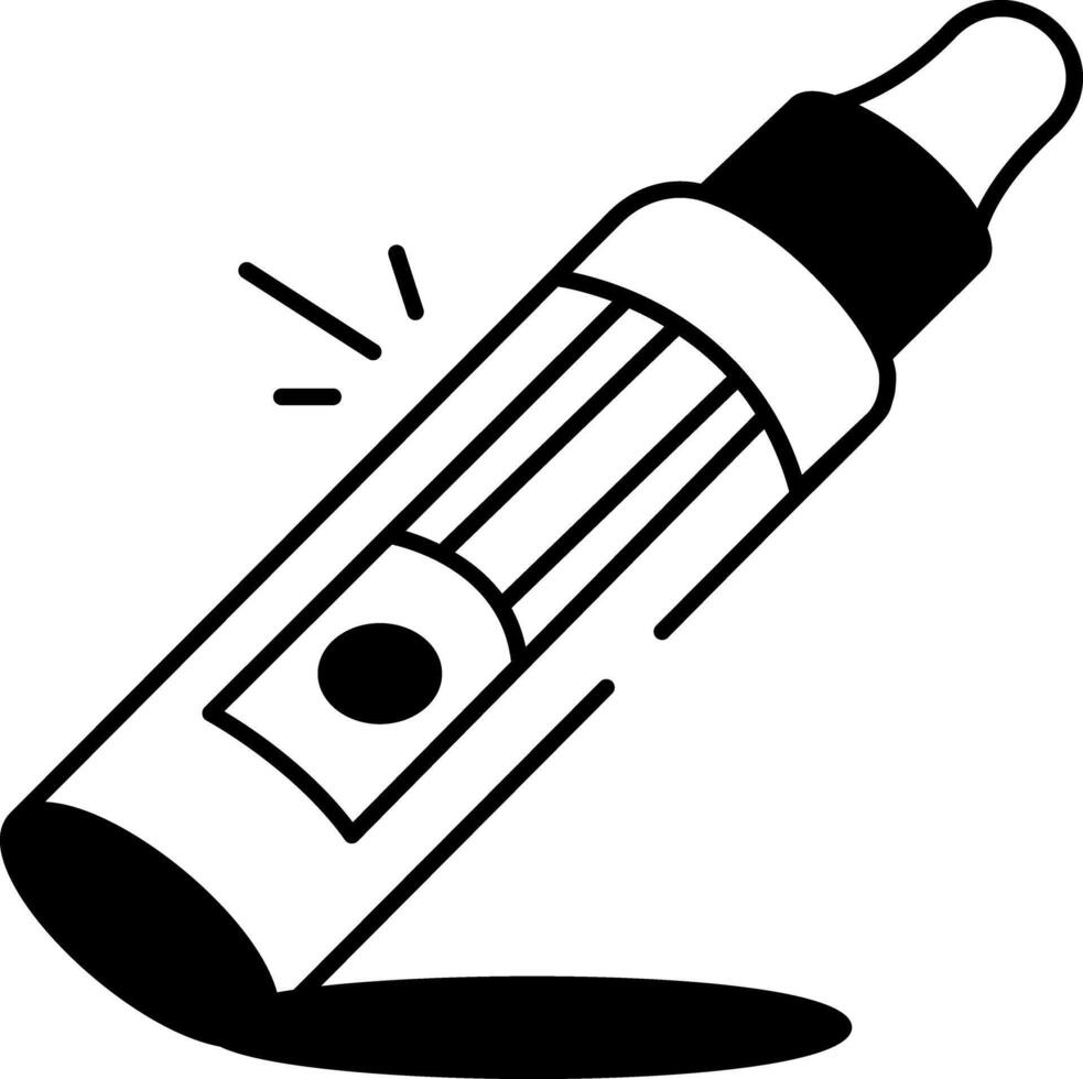 A doodle style icon of vape cartridge vector