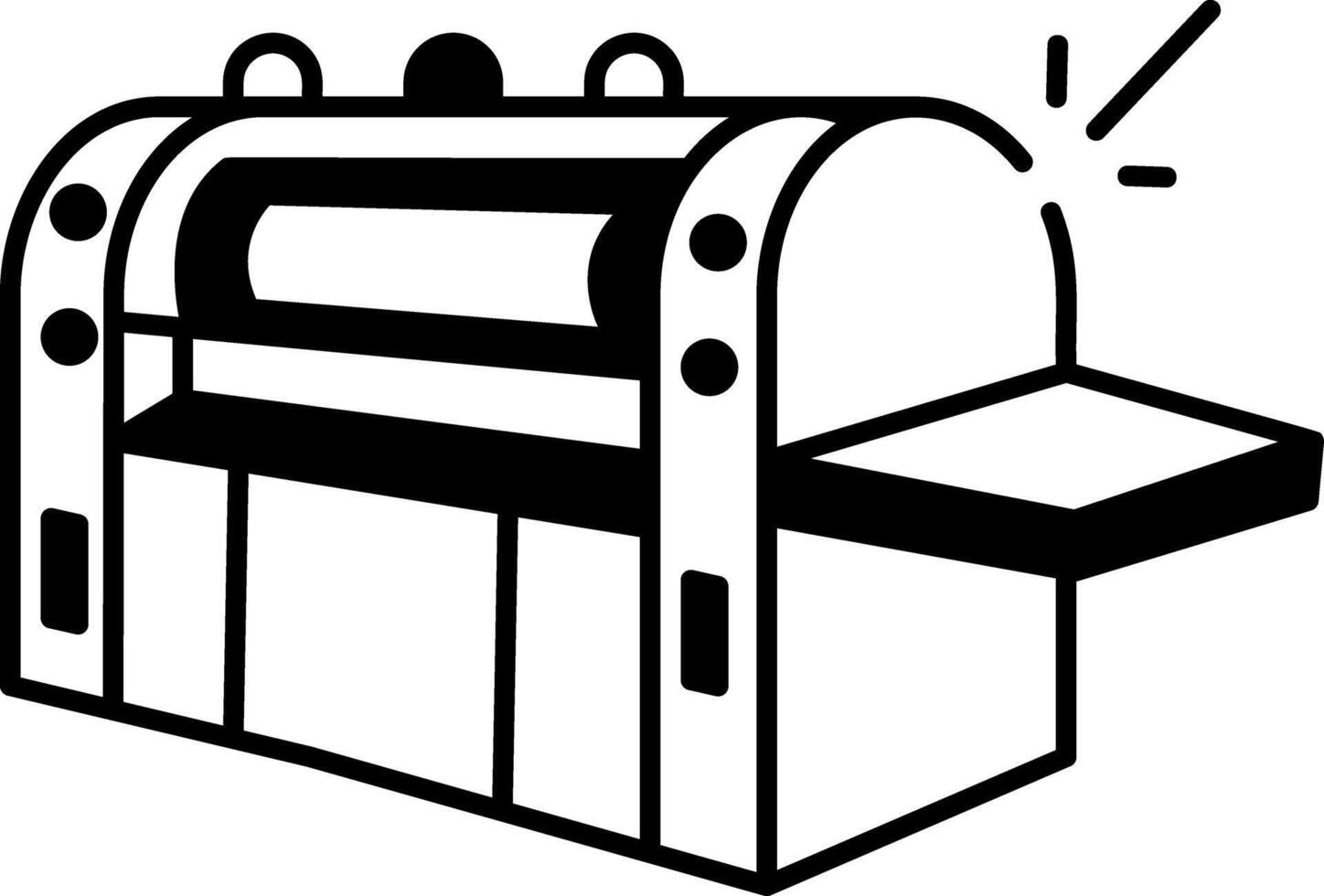 A hand drawn icon of a cannabis machine vector