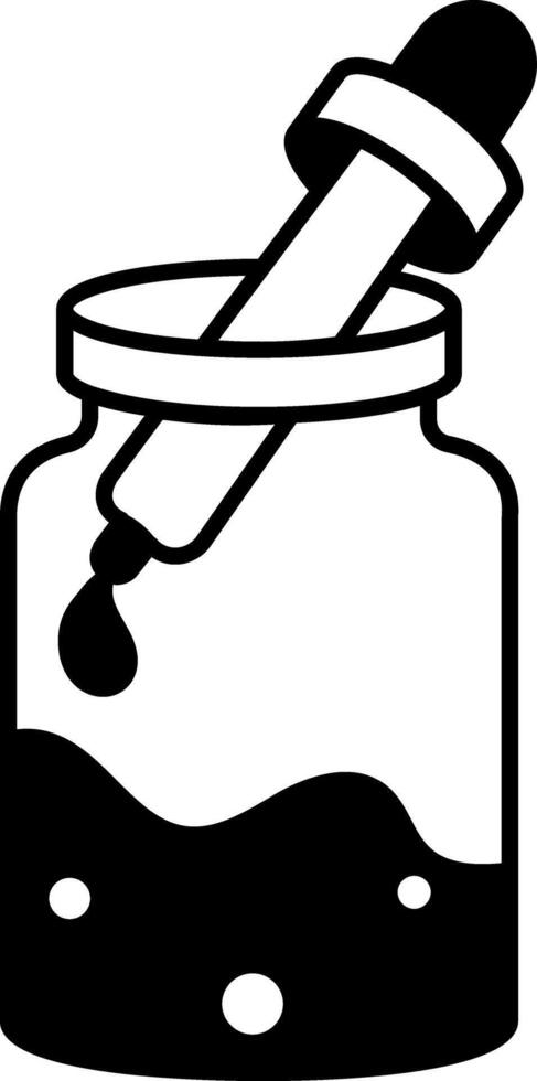 A hand drawn style icon depicting weed oil vector